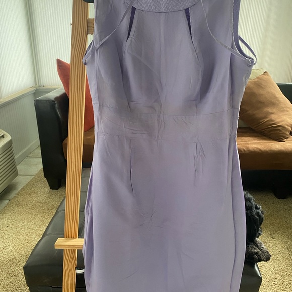 Tahari Lavender Midi Dress with Belt Detail Size 4 - Picture 6 of 7